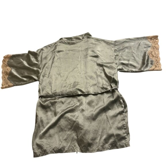 Vintage Victorian Secret Satin & Lace Chemise Nightgown Slip Dress w Spaghetti S - Picture 6 of 16